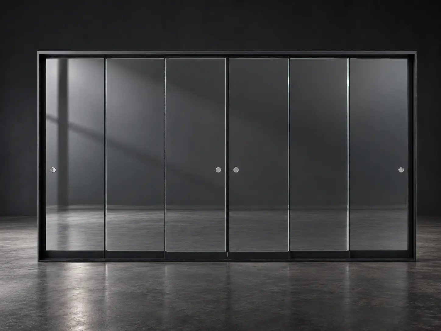 Photorealistic view of closed BRUDA Tara Glass Doors